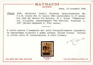 PIACENZA 1945 - 30 cent. Monumenti ... 