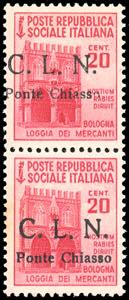 PONTE CHIASSO 1945 - 20 cent. soprastampato, ... 