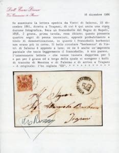 1861 - 2 grana carminio, I tavola ... 