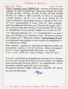 TORINO 1945 - Soprastampati, serie ... 