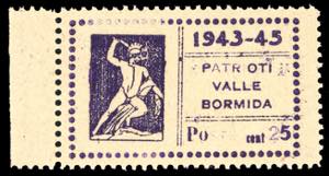 VALLE BORMIDA 1945 - 25 cent. Teseo, senza ... 