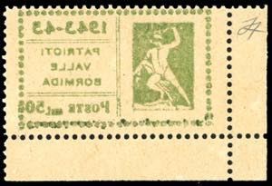 VALLE BORMIDA 1945 - 50 cent. Teseo, decalco ... 