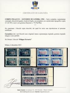 GOV. POLACCO DI LONDRA 1954 - ... 