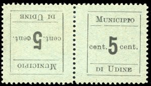 UDINE 1918 - 5 cent., coppia orizzontale ... 