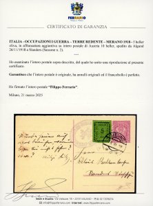 MERANO 1918 - 5 h. oliva (2), ... 