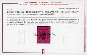 MERANO 1918 - 10 h. carminio ... 