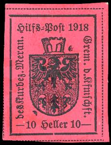 MERANO 1918 - 10 h. carminio lilla, IV tipo ... 