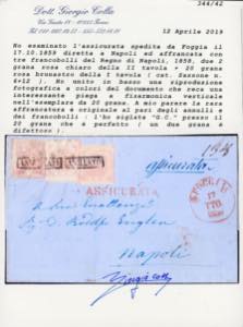 1859 - 20 grana rosa brunastro, I ... 