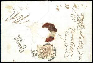 1853 - 30 cent. bruno scuro, II ... 