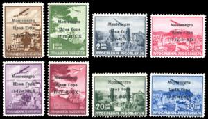 MONTENEGRO POSTA AEREA 1941 - Soprastampati, ... 