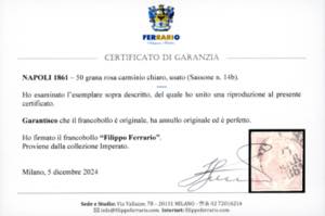 1861 - 50 grana rosa carminio ... 