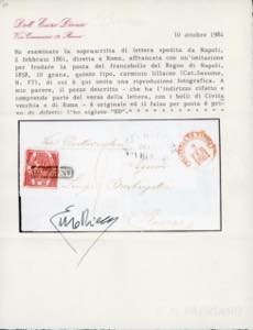 1861 - 10 grana carminio lillaceo, ... 