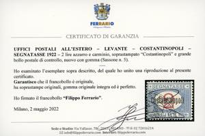 COSTANTINOPOLI SEGNATASSE 1922 - 2 ... 