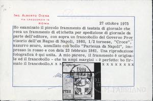 1860 - 1/2 tornese azzurro cupo ... 