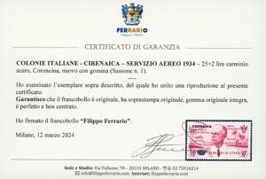 SERVIZIO AEREO 1934 - 25 + 2 lire ... 