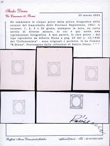 1861 - Prove della pietra in nero ... 