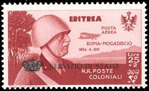 SERVIZIO AEREO 1934  - 25 + 2 lire ... 