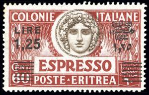 ESPRESSI 1935 - 1,25 lire su 60 cent., dent. ... 