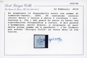 1850 - 45 cent. azzurro chiaro, I ... 