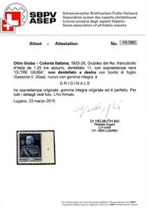 1925 - 1,25 lire Giubileo, dent. ... 