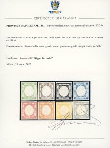 1861 - Serie completa nei colori ... 