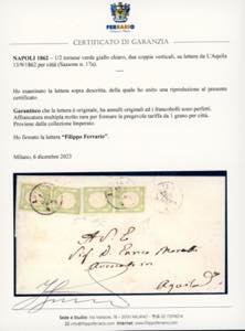 1862 - 1/2 tornese verde giallo ... 