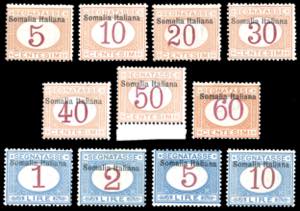 SEGNATASSE 1909 - Soprastampati in alto, ... 