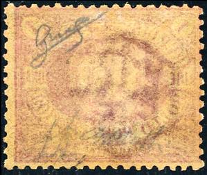 1892 - 1 lira carminio su giallo ... 