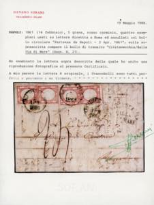 1861 - 5 grana rosso carminio ... 