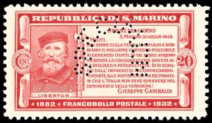 1932 - 20 cent. carminio Garibaldi, ... 