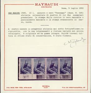 1949 - 10 lire Paesaggi, striscia ... 