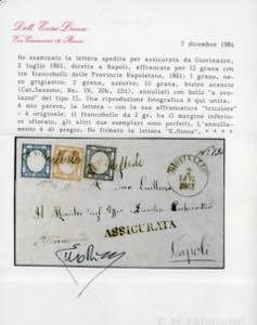 1861 - 1 grano nero grigiastro, 2 ... 