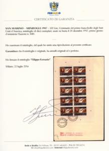 MINIFOGLIO 1947 - 100 lire ... 