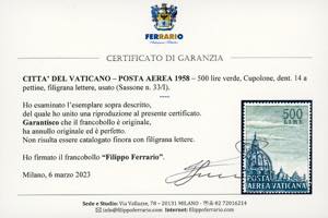 1958 - 500 lire Cupolone, dent. 14 ... 