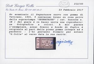 1931 - 5 cent., senza soprastampa ... 