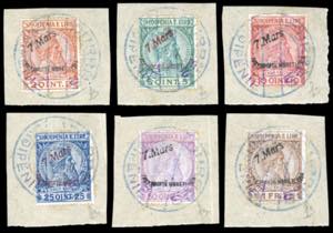 ALBANIA 1914 - Soprastampati a mano, serie ... 