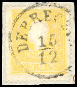AUSTRIA 1858 - 2 k. giallo, I tipo (Unif.6), ... 