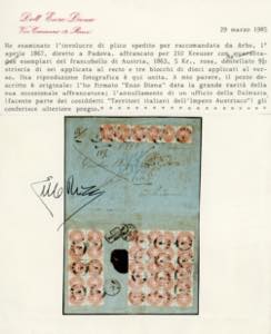 AUSTRIA 1867 - 5 kr. rosa, cent. 9 ... 