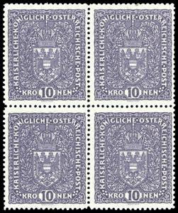 AUSTRIA 1917 - 10 kr. violetto nerastro mm. ... 