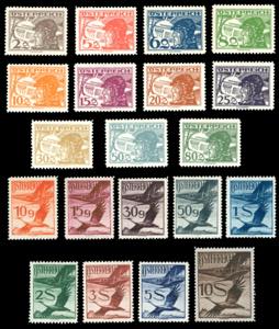 AUSTRIA POSTA AEREA 1925/30 - Serie completa ... 