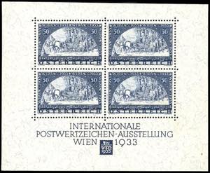 AUSTRIA FOGLIETTI 1933 - W.I.P.A. (BF1), ... 