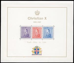 ISLANDA FOGLIETTI 1937 - Cristiano X, colori ... 