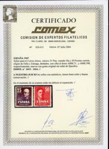 SPAGNA POSTA AEREA 1947 - Falla e ... 