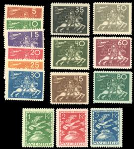 SVEZIA 1924 - Cinquantenario UPU, serie ... 