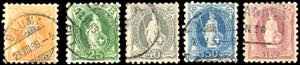 SVIZZERA 1888 - Helvetia in piedi, dent. 9 ... 