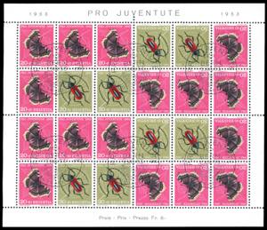 SVIZZERA FOGLIETTI 1953 - Foglietto farfalle ... 