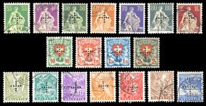 SVIZZERA SERVIZIO 1937 - Serie completa con ... 