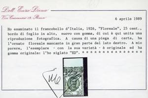 REGNO DITALIA 1926 - Floreale ... 
