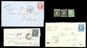 FRANCIA 1850/1862 - Tre francobolli, due ... 