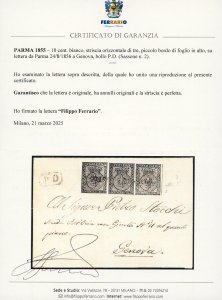 1856 - 10 cent. bianco (2), ... 